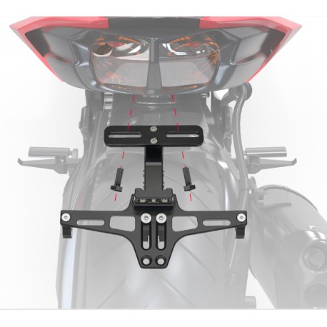 Support de Plaque d’Immatriculation Universel Aluminium Moto Scooter Quad