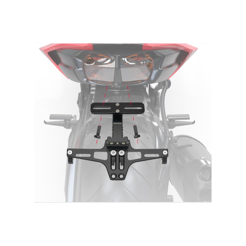 Support de Plaque d'Immatriculation Universel Aluminium Moto Scooter Quad -  gearsbox
